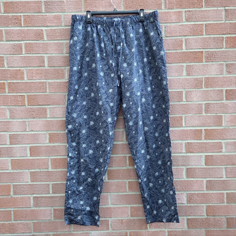 Hanro Men's Night And Day Drawstring Cotton Lounge Pants Seaport Flower XXL